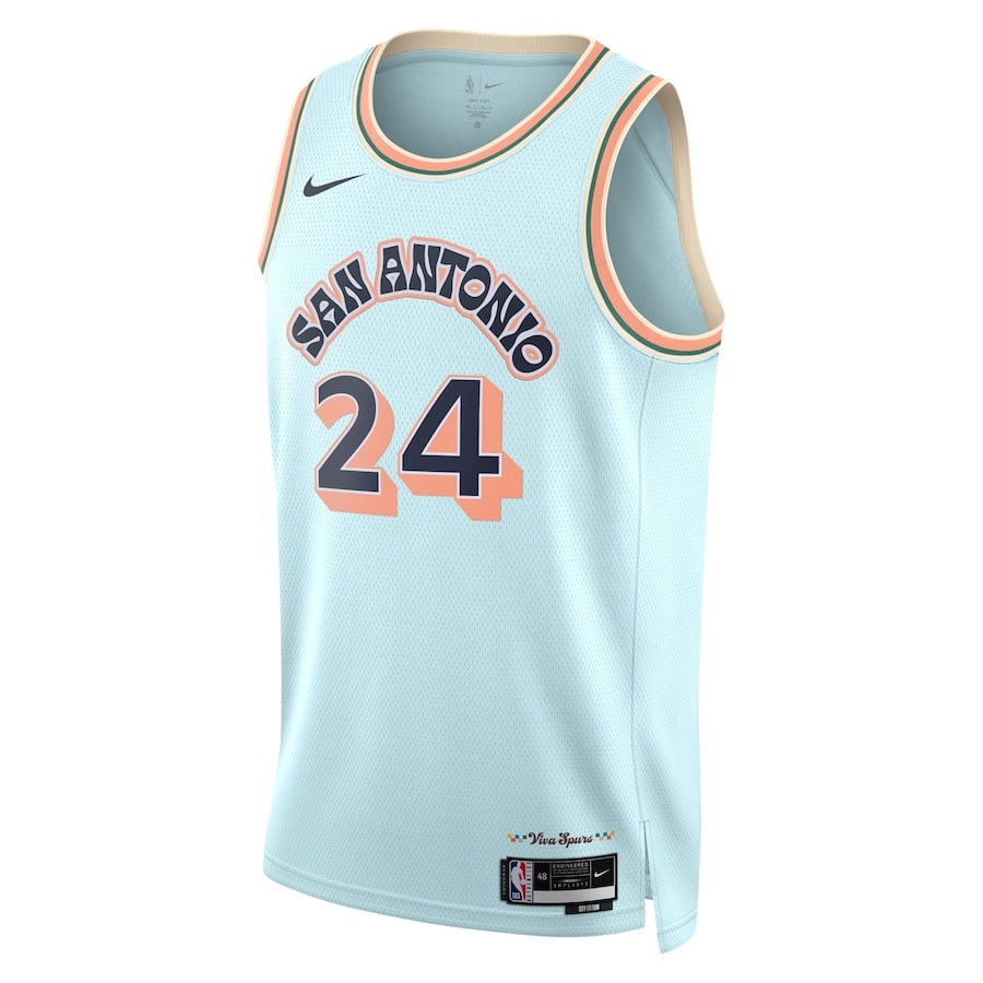 Devin Vassell 24 San Antonio Spurs Unisex 2024/25 Swingman Player City Edition Light Blue NBA Jersey Unisex