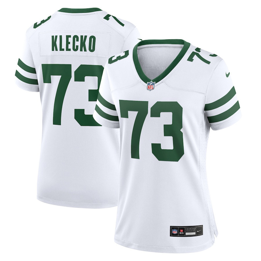 Joe Klecko 73 New York Jets Game Retired Player Women, White NFL Jersey Women's