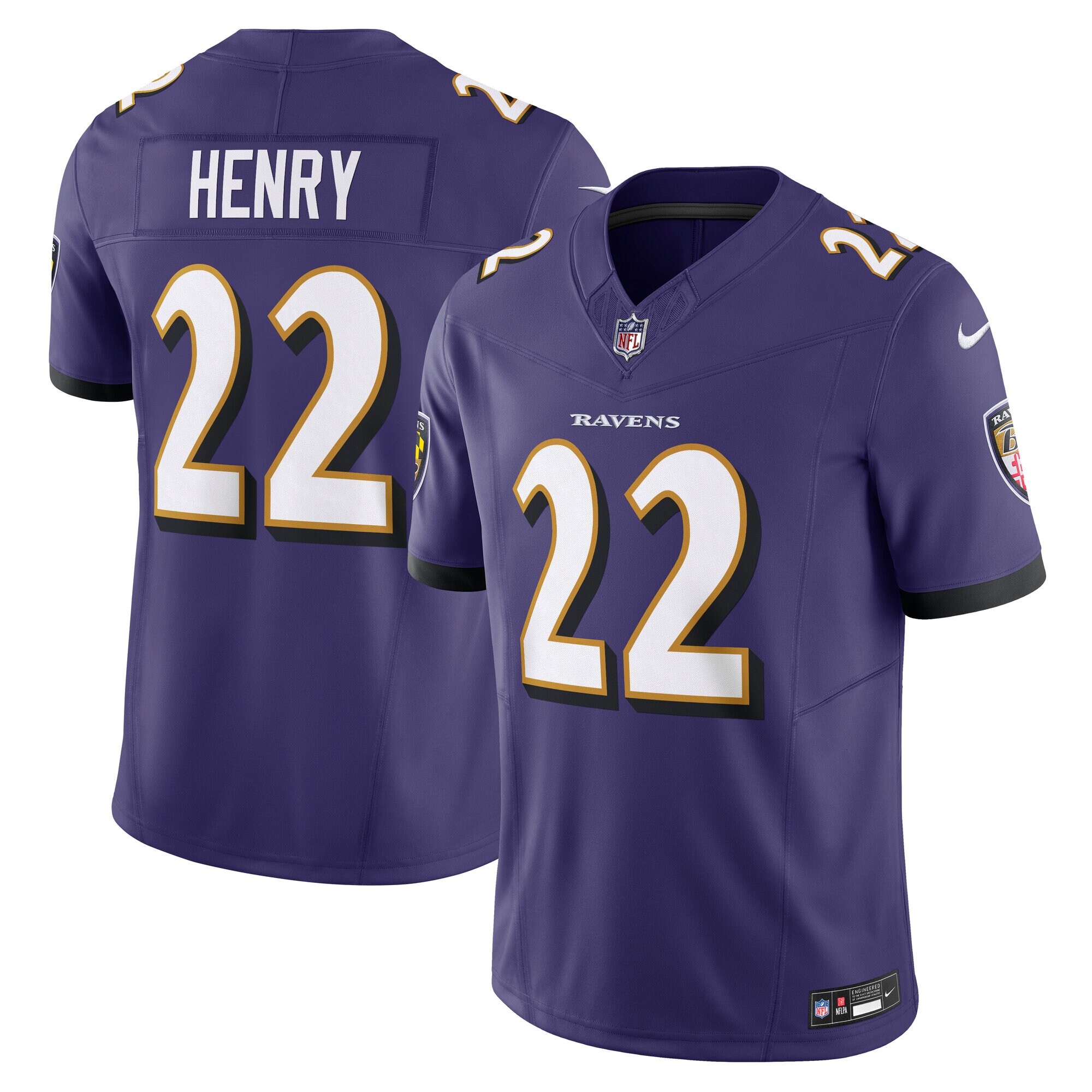 Baltimore Ravens Derrick Henry Purple Vapor F.U.S.E. Limited NFL Jersey Men's