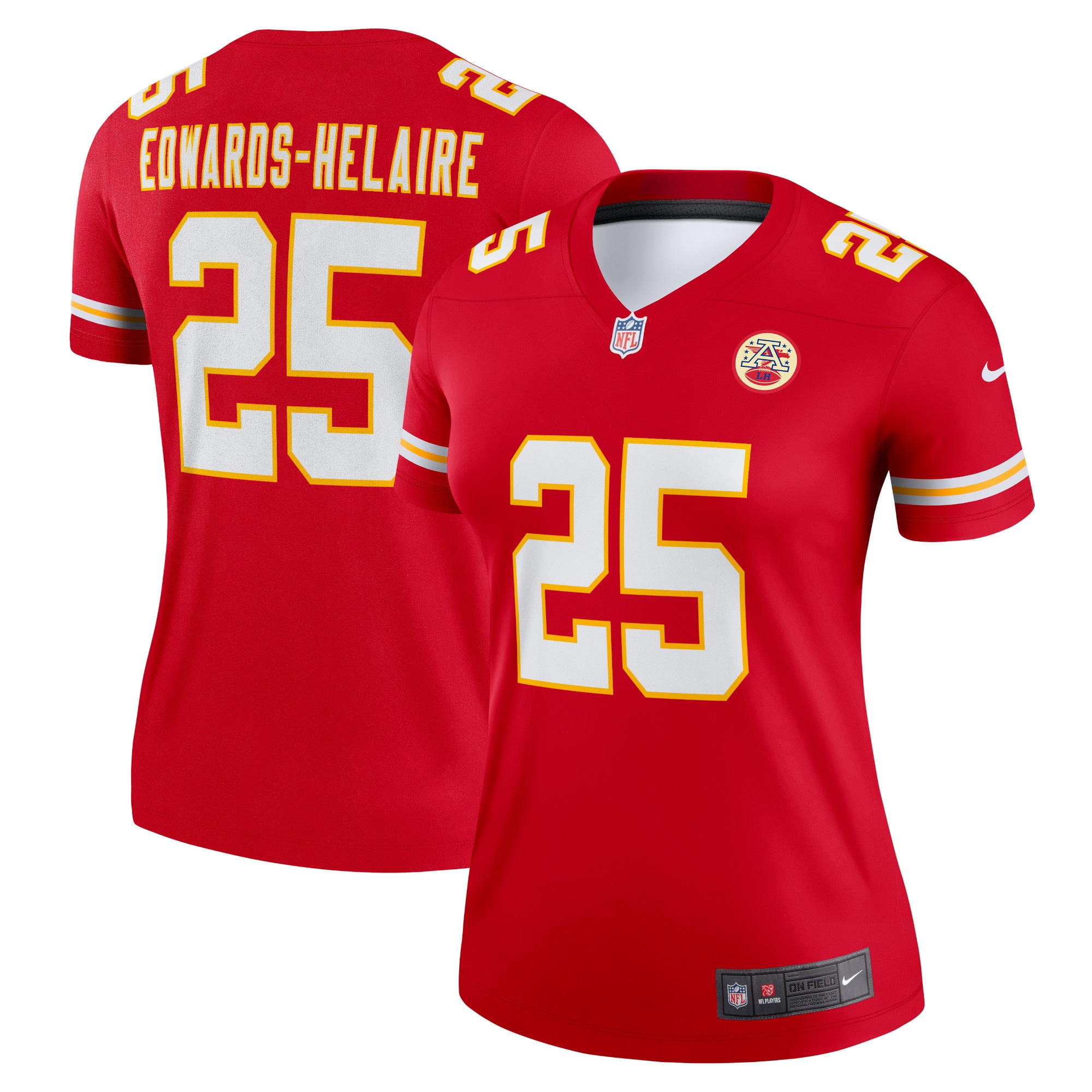 Kansas City Chiefs Clyde Edwards-Helaire Red Legend Player Performance Top NFL Jersey Women's