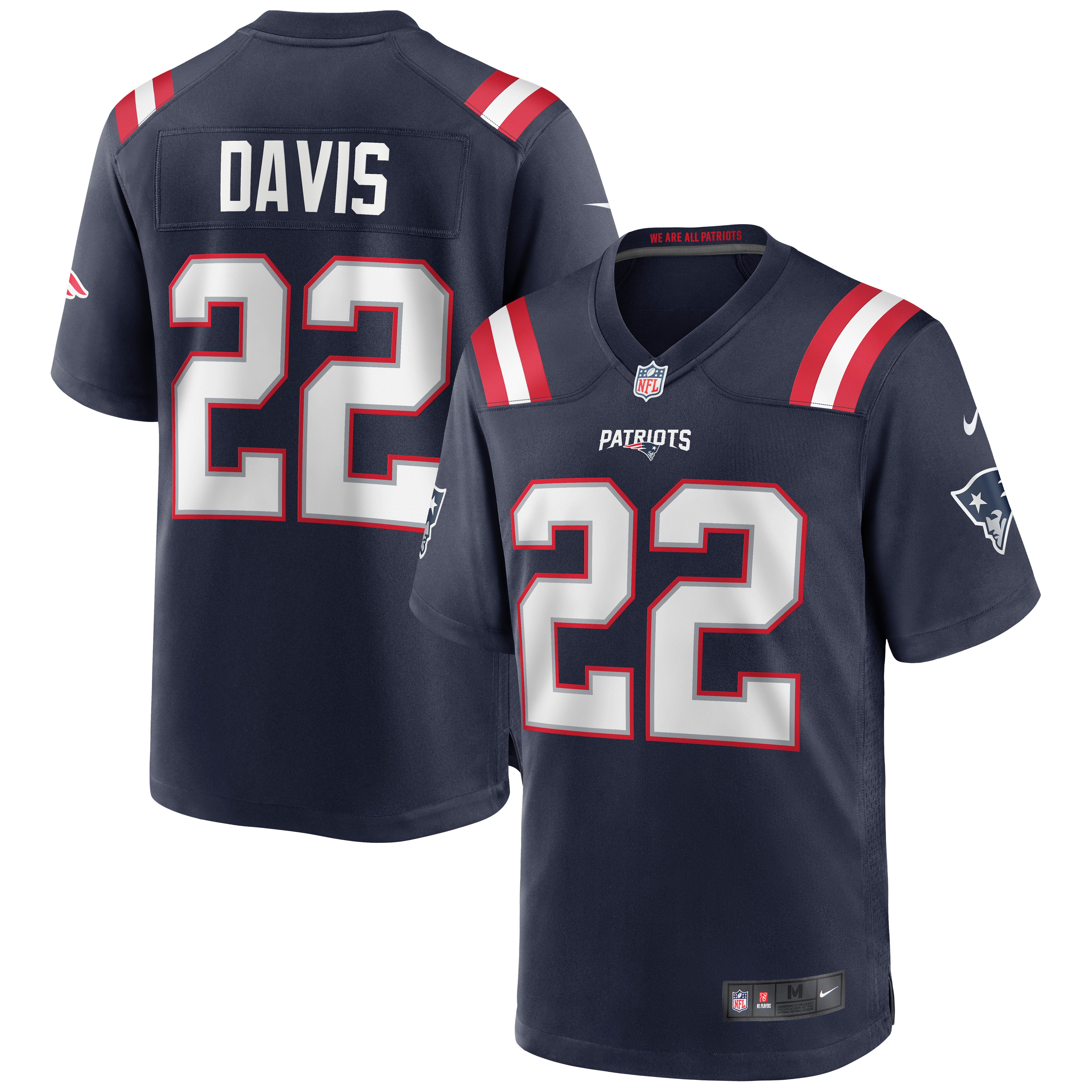 New England Patriots Cody Davis Navy Game NFL Jersey Men's