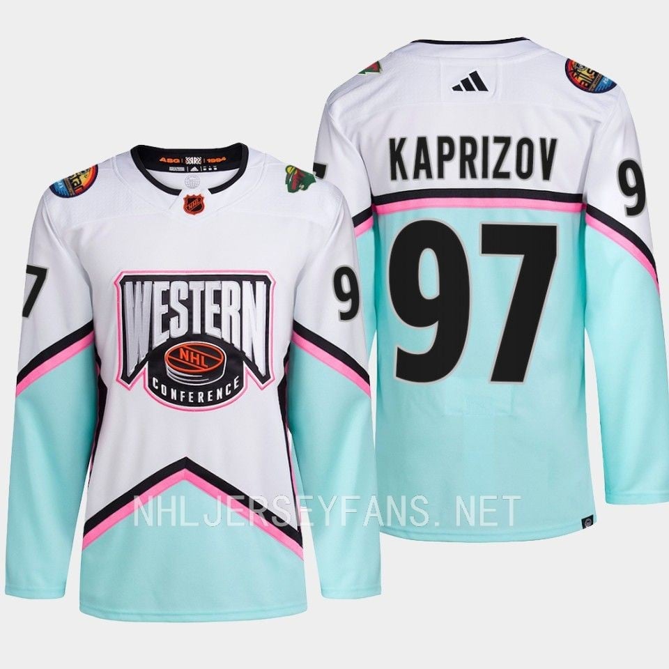 Kirill Kaprizov 97 Minnesota Wild 2023 All Star Game White Equipment NHL Jersey Men's