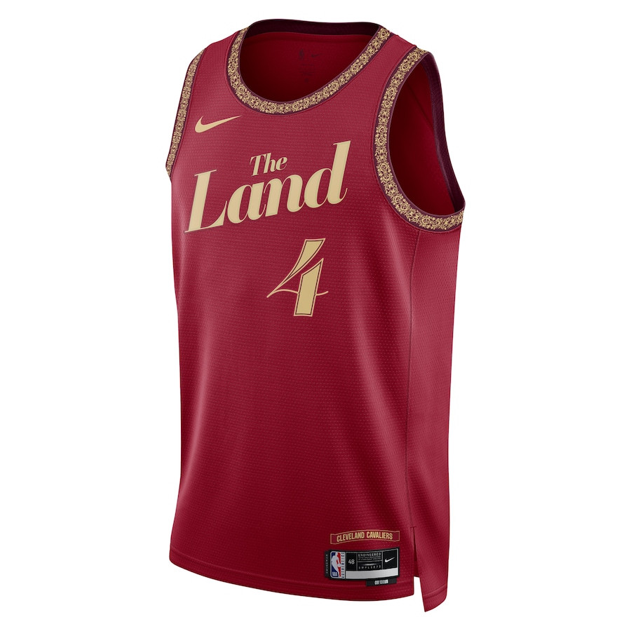 Evan Mobley 4 Cleveland Cavaliers 2023/24 City Edition Swingman Wine NBA Jersey Men's