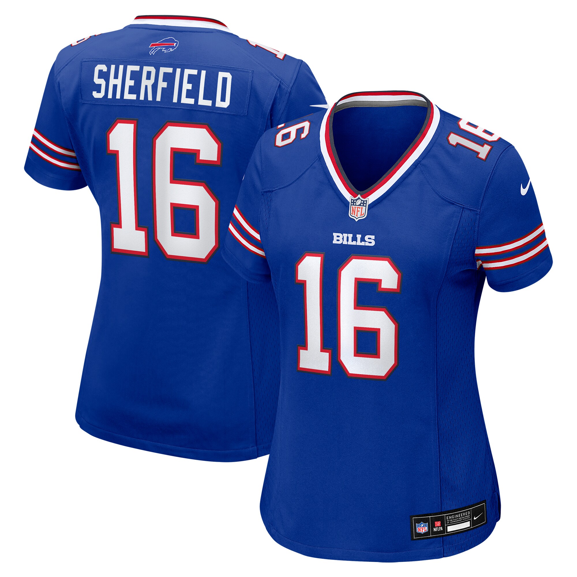 Buffalo Bills Trent Sherfield Royal Game Player NFL Jersey Women's
