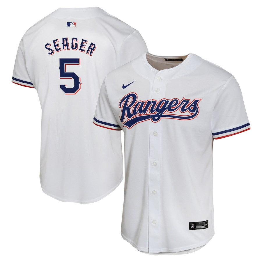 Corey Seager 5 Texas Rangers Home Game Player White MLB Jersey Youth