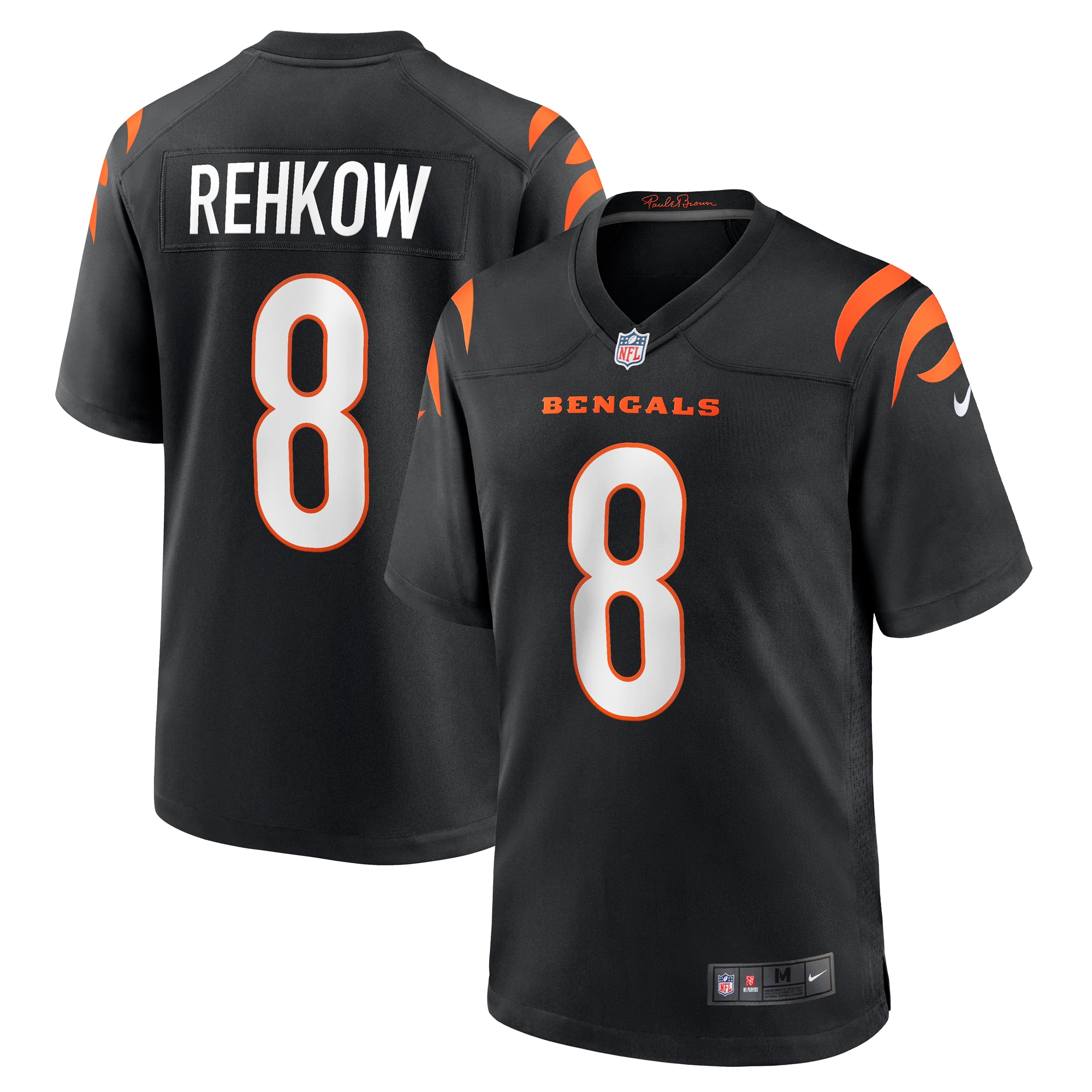 Cincinnati Bengals Ryan Rehkow Black Game NFL Jersey Men's