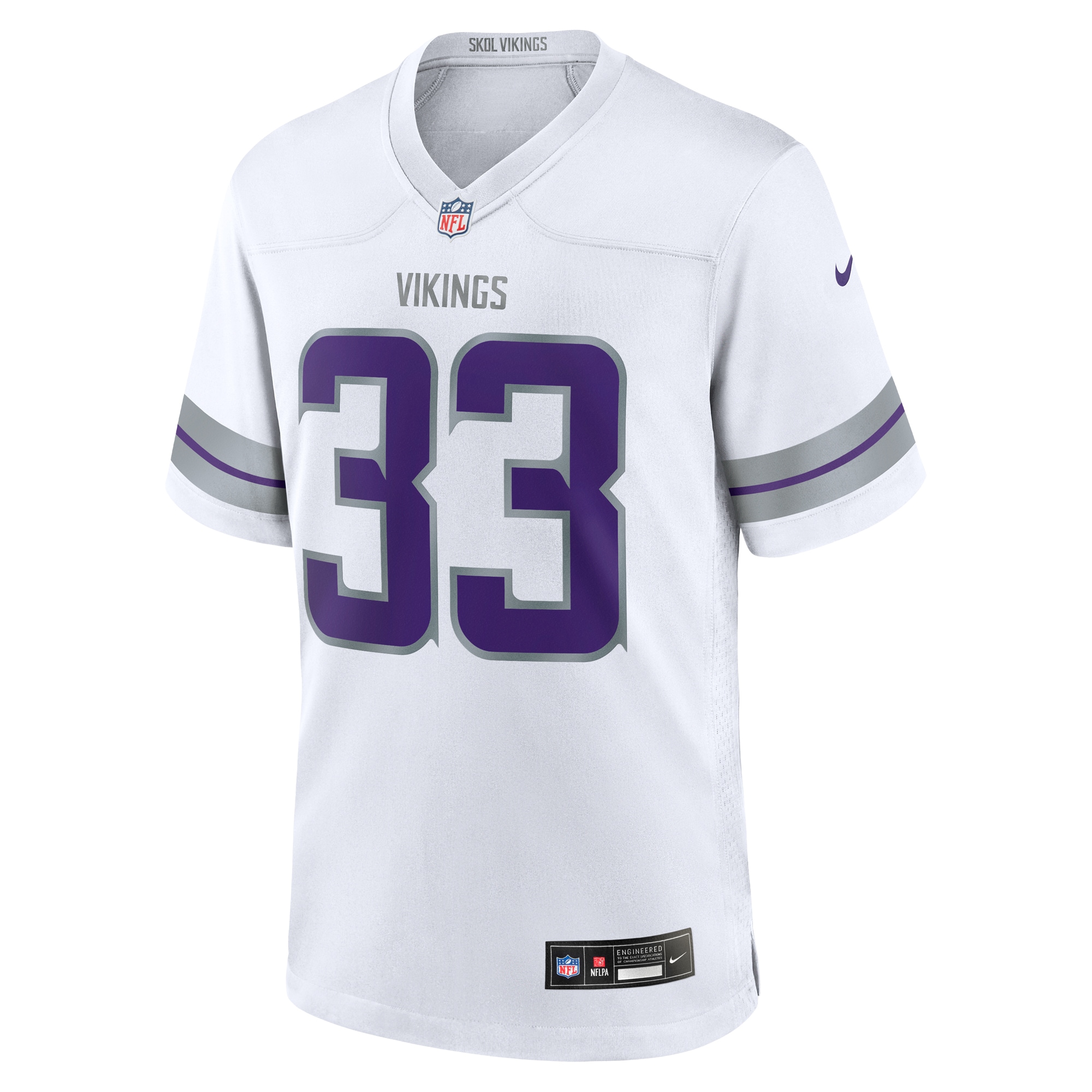 Minnesota Vikings Aaron Jones White Alternate Game Player NFL Jersey Men's