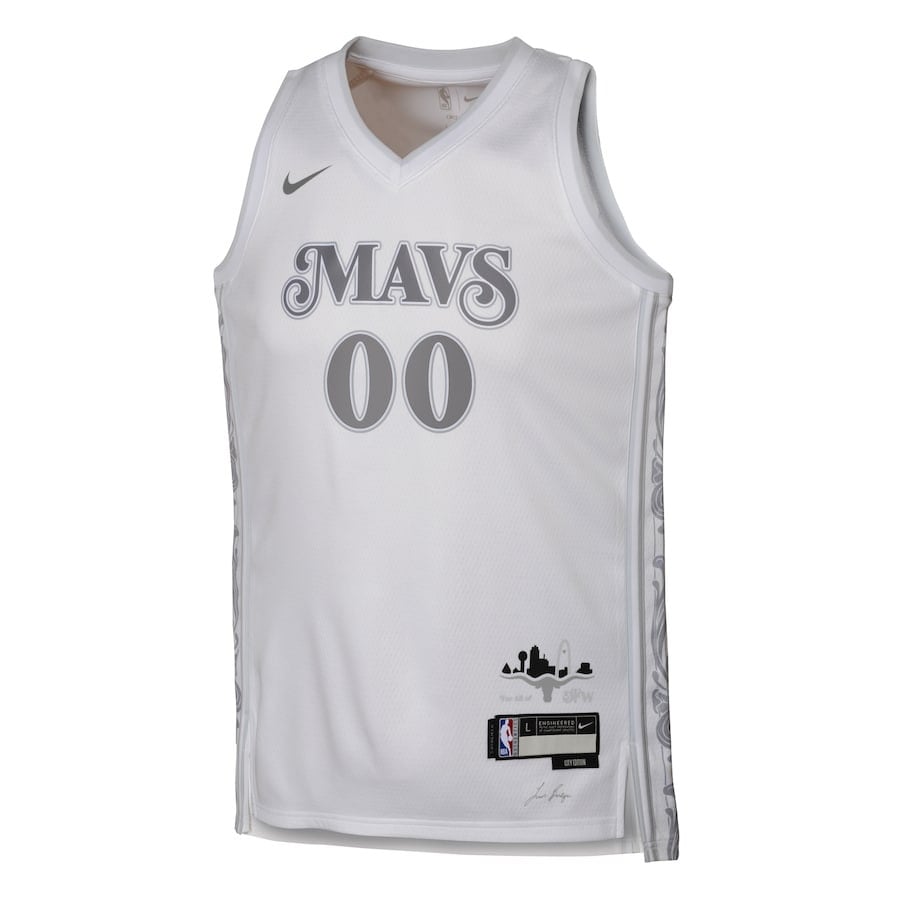Dallas Mavericks 2024/25 Swingman Custom City Editio White NBA Jersey Youth