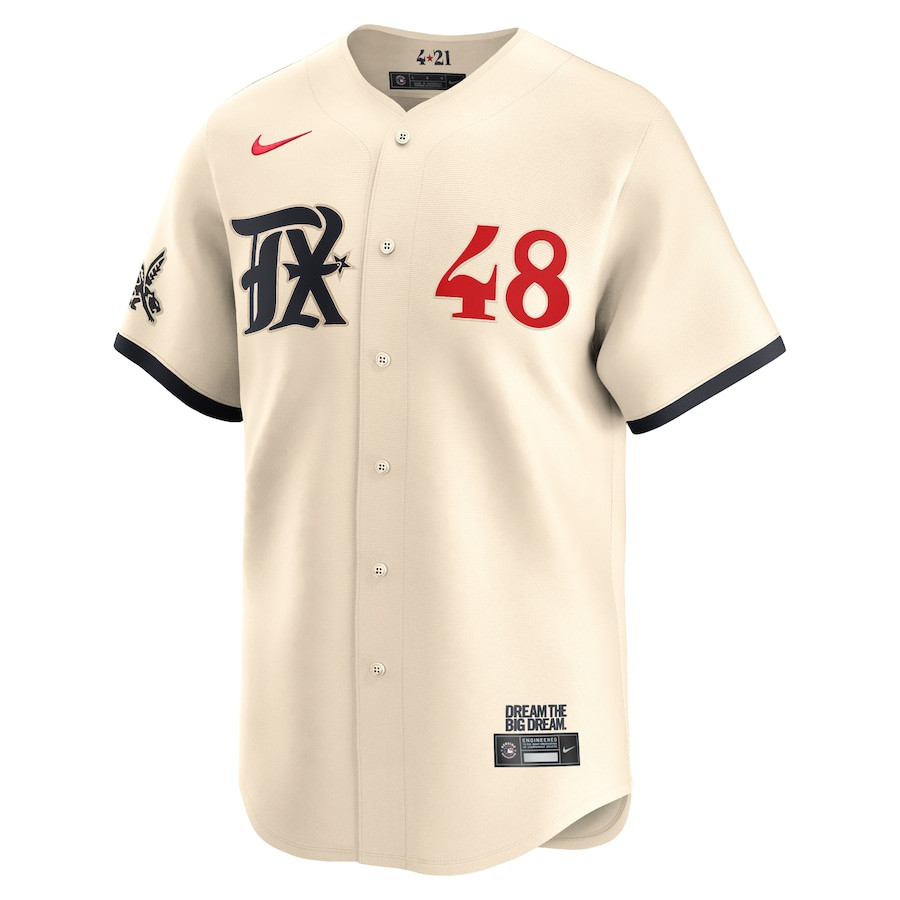 Jacob deGrom 48 Texas Rangers City Connect Limited Natural MLB Jersey Men's