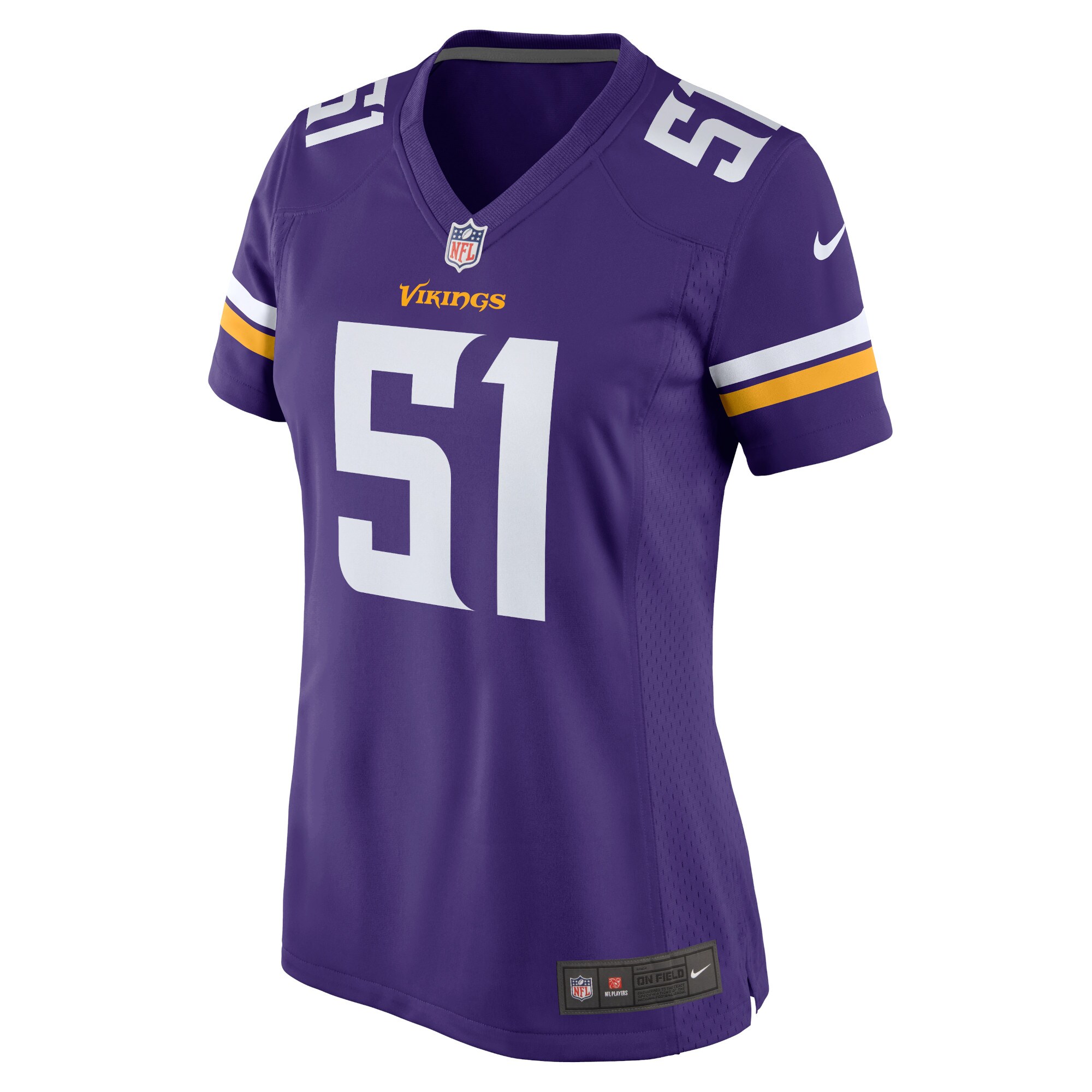 Minnesota Vikings Benton Whitley Purple Home Game Player NFL Jersey Women's