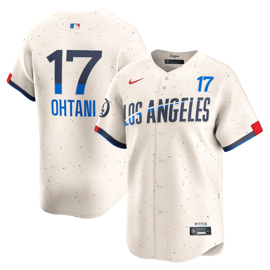 Shohei Ohtani 17 Los Angeles Dodgers 2024 City Connect Limited Cream MLB Jersey Men's