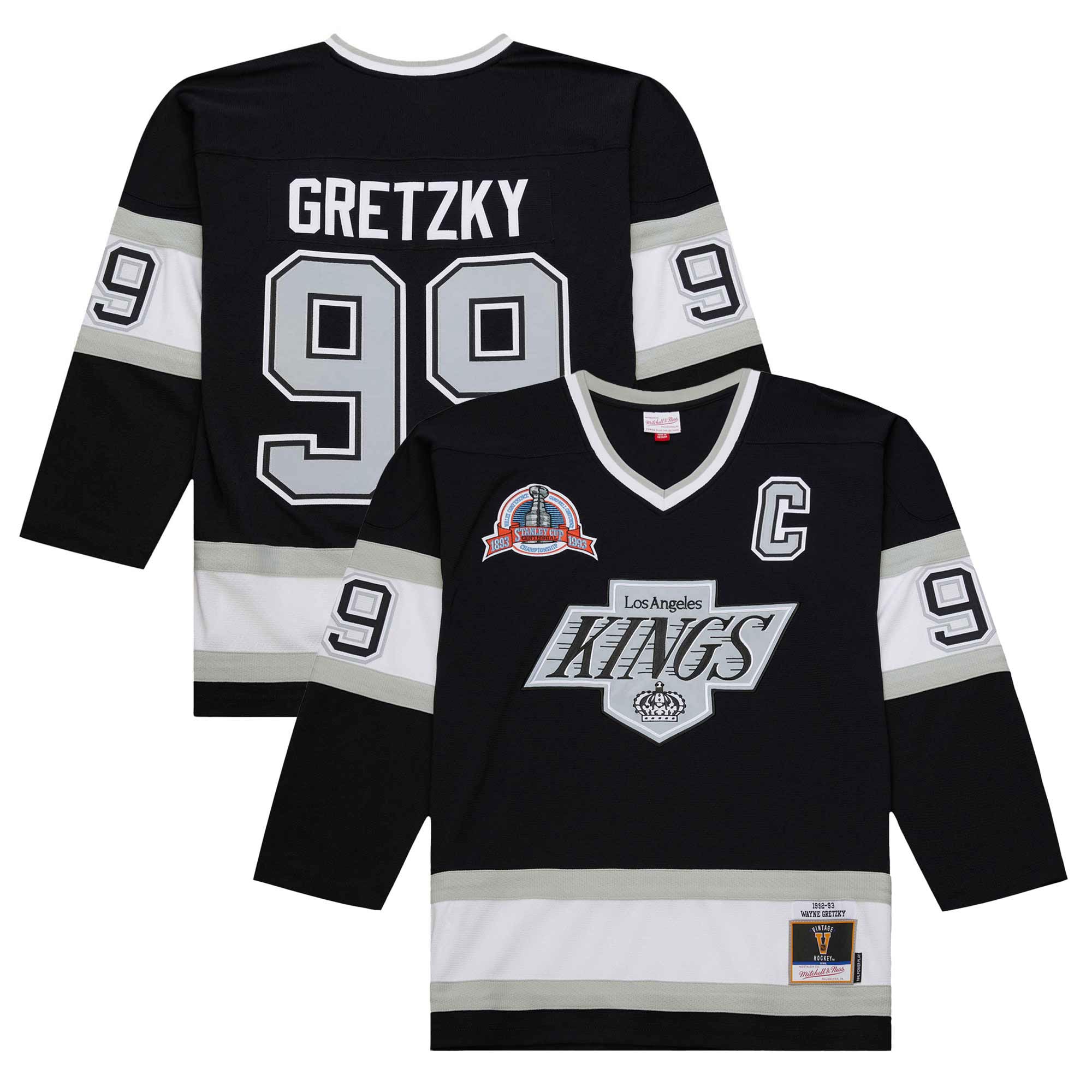 Los Angeles Kings Wayne Gretzky Black 1992-93 Power Play NHL Jersey Men's