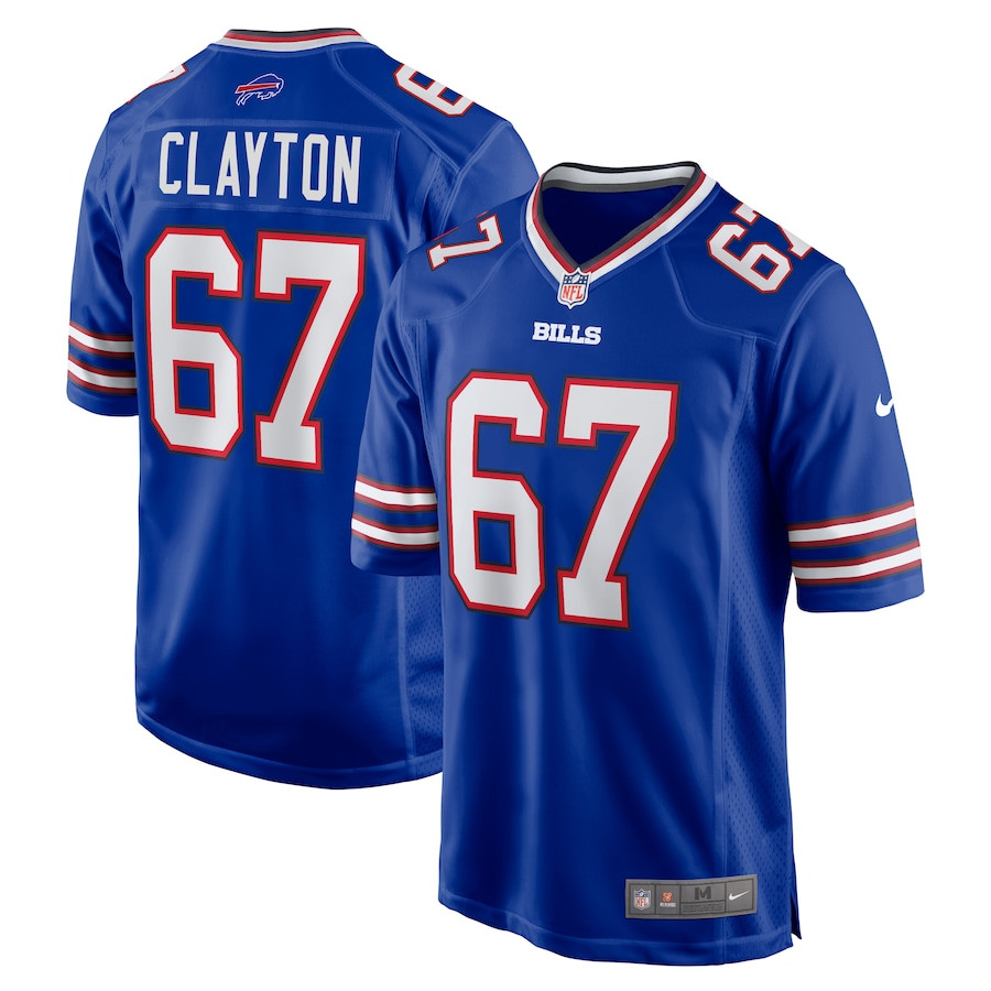 Travis Clayton 67 Buffalo Bills Game Royal NFL Jersey Men's