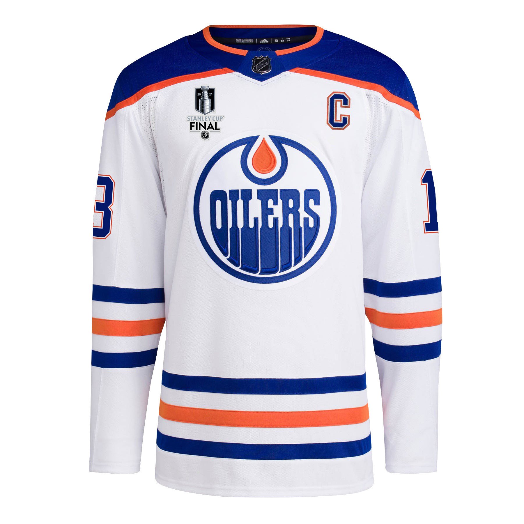 Mattias Janmark 13 Edmonton Oilers 2024 STANLEY CUP Final Away White NHL Jersey Men's