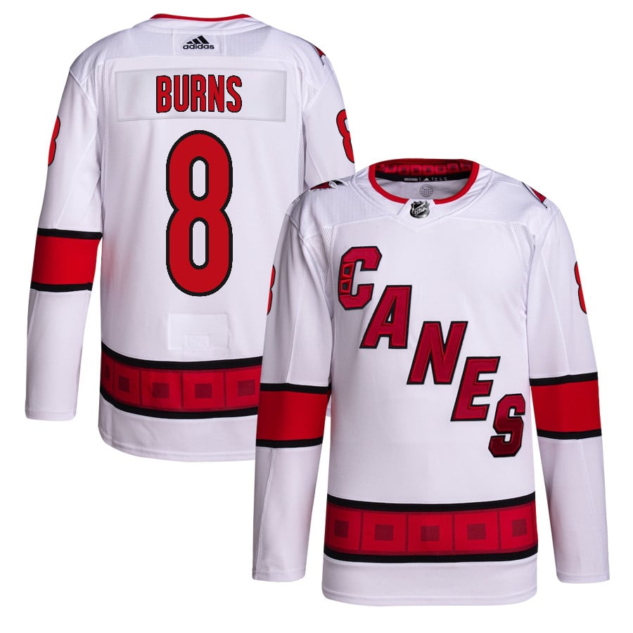Brent Burns 8 Carolina Hurricanes Away Primegreen White NHL Jersey Men's
