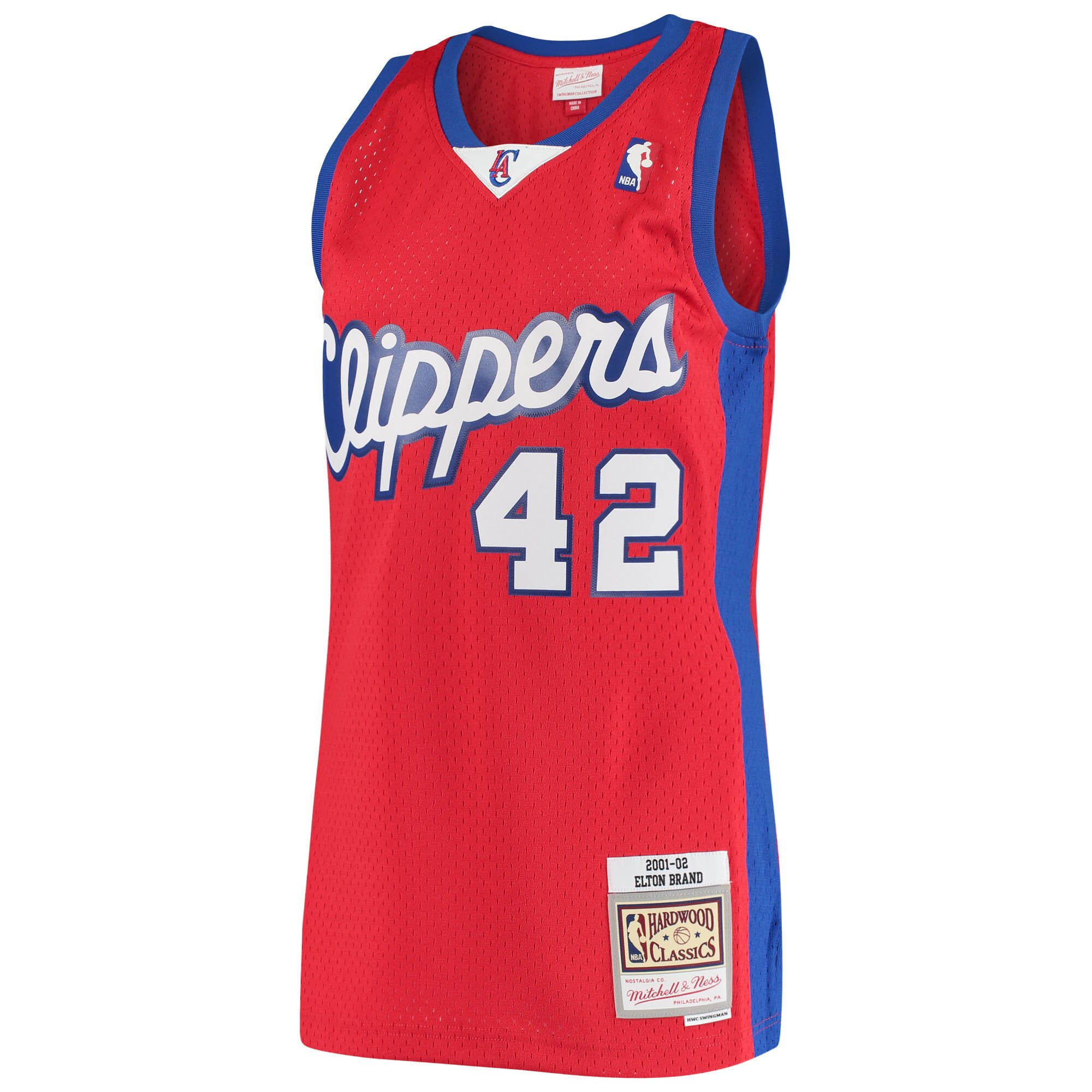 Elton Brand Los Angeles Clippers Mitchell Ness 2000/01 Hardwood Classics Swingman Statement Edition ??Red NBA Jersey Men's