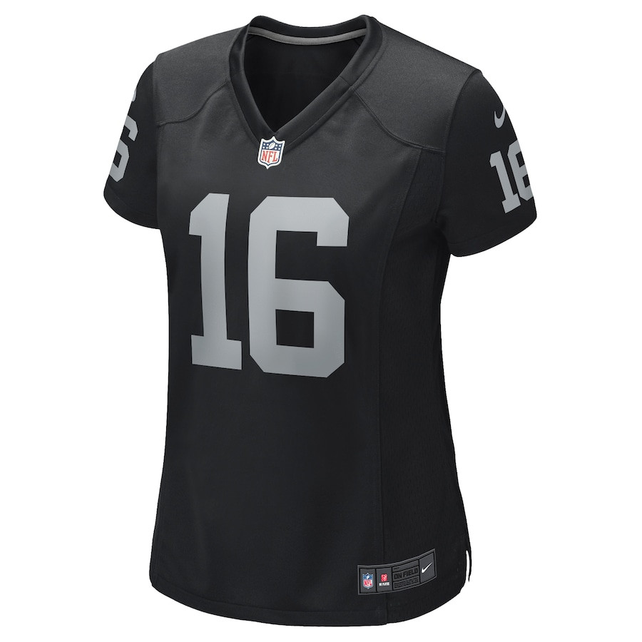 Jim Plunkett 16 Las Vegas Raiders Game Retired Black NFL Jersey Women's