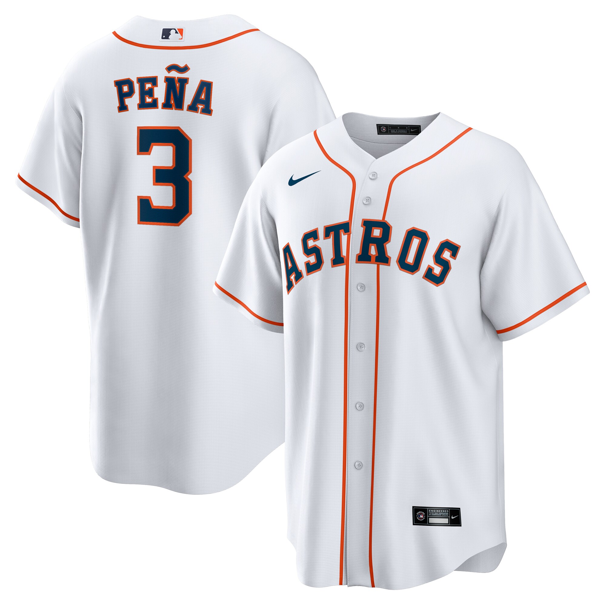 Houston Astros Jeremy Pe?a White Home MLB Jersey Men's
