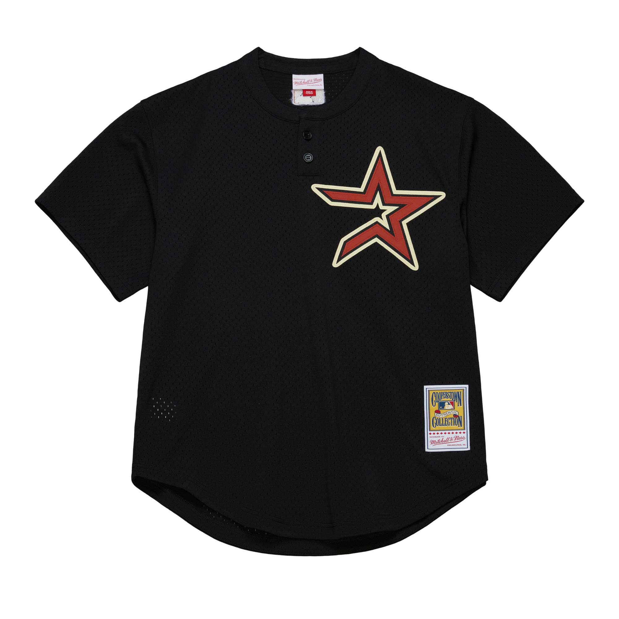 Houston Astros Jeff Bagwell Mitchell Ness Black Cooperstown Collection Mesh Batting Practice MLB Jersey Men's