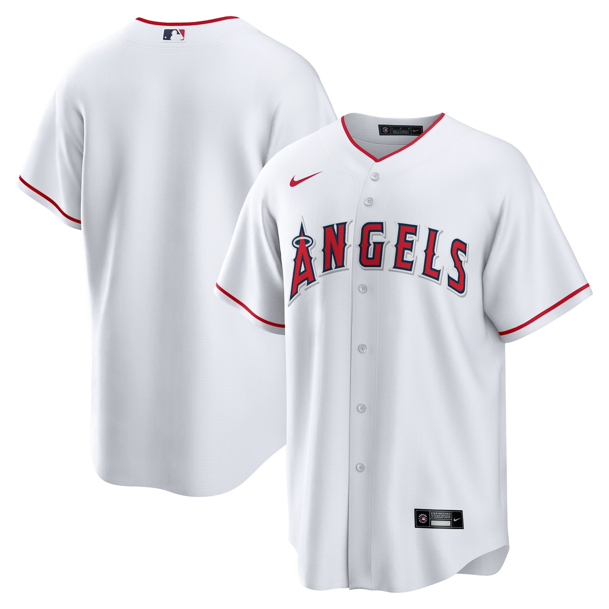 Los Angeles Angels White Home Blank MLB Jersey Men's