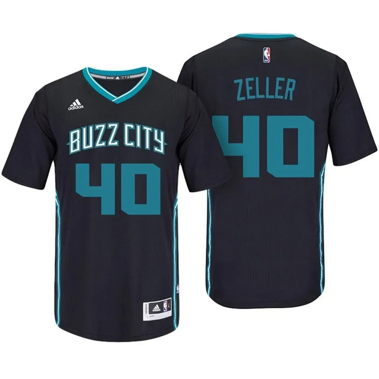 Cody Zeller Charlotte Hornets 40 Black Buzz City Pride Sleeved Swingman NBA Jersey Men's