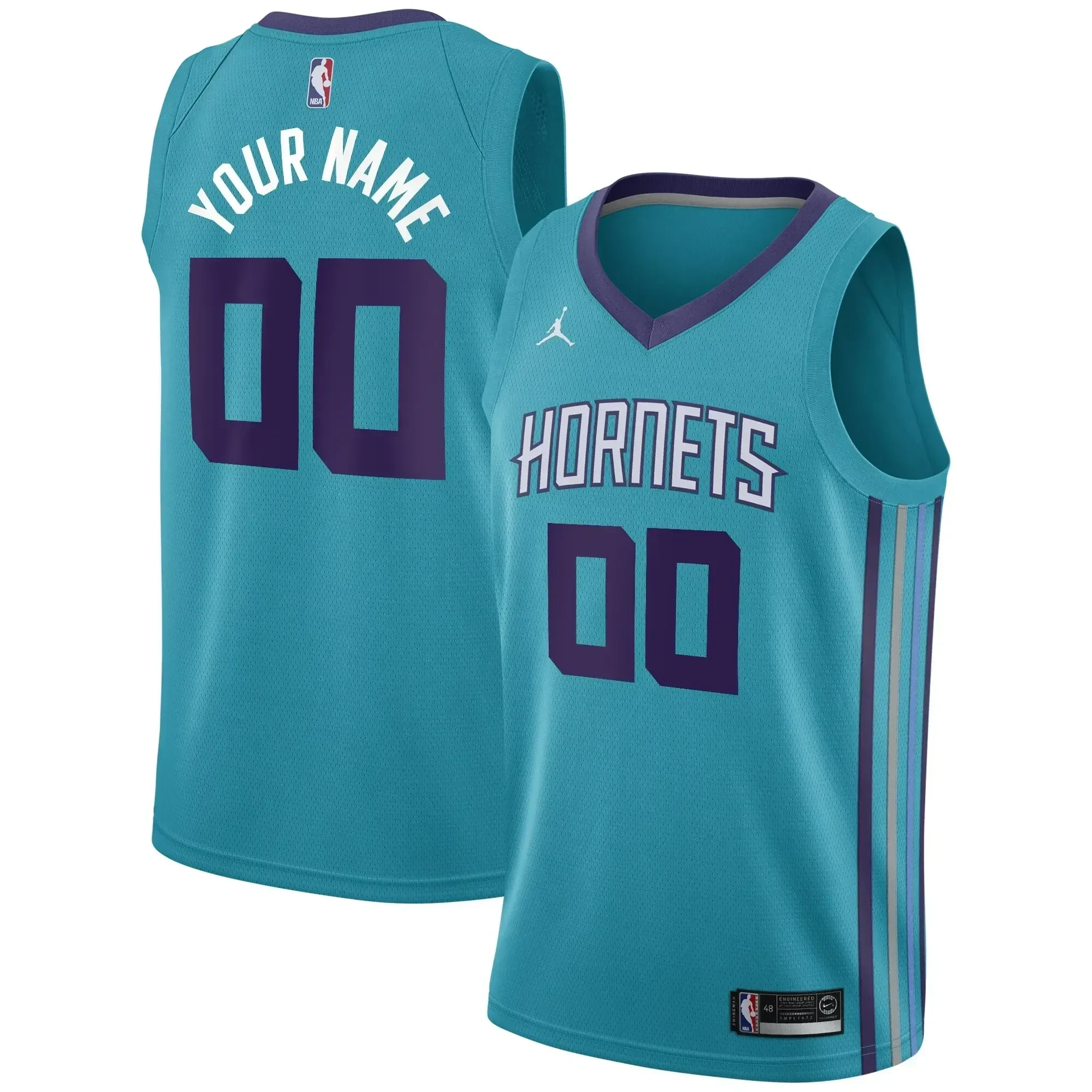 Charlotte Hornets Swingman Custom Teal Icon Edition NBA Jersey Men's
