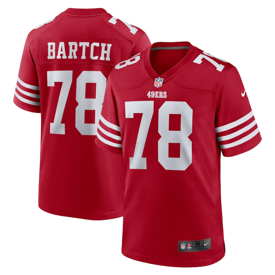 Ben Bartch 78 San Francisco 49ers Game Scarlet NFL Jersey Men's