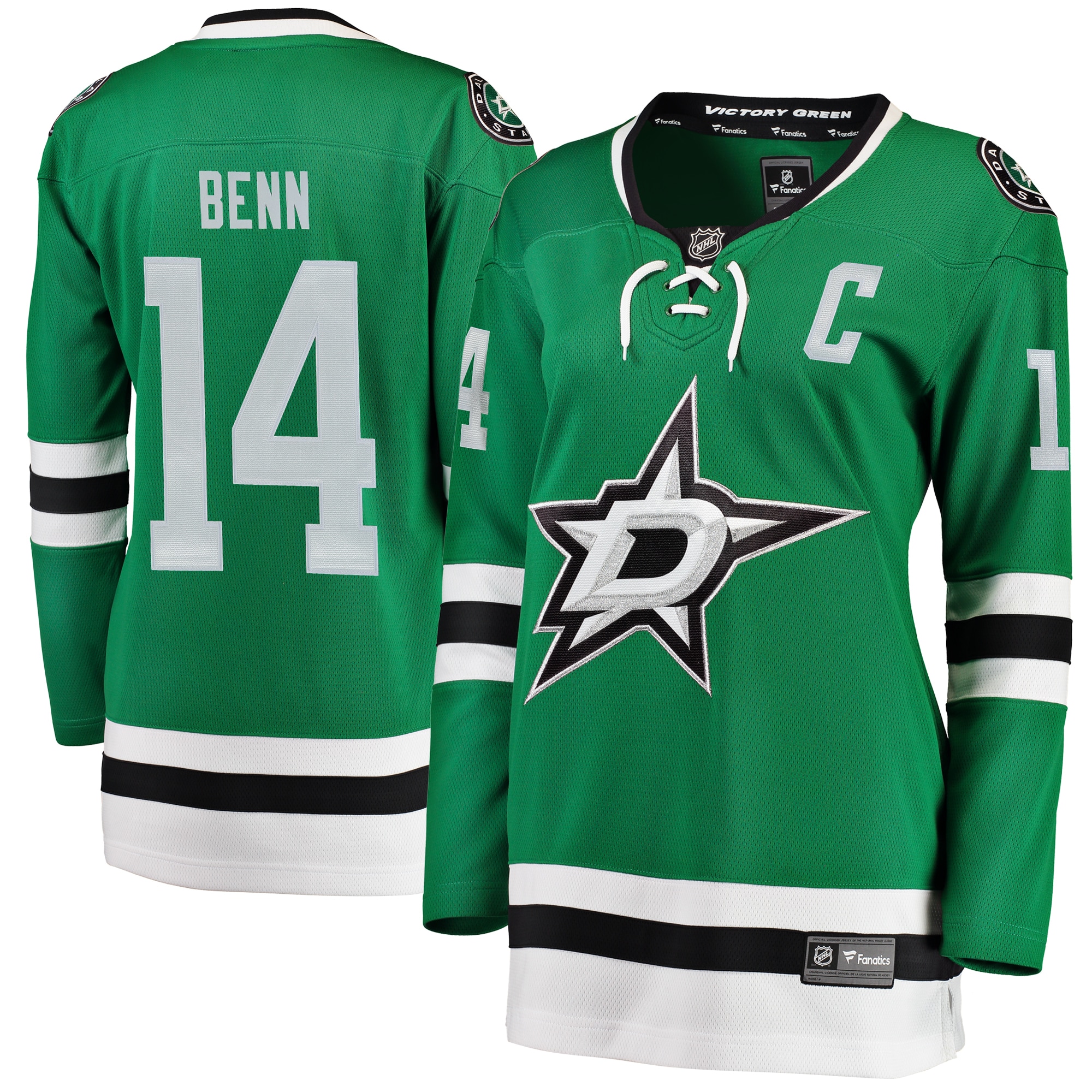 Dallas Stars Jamie Benn Green Home Breakaway Player NHL Jersey Women's