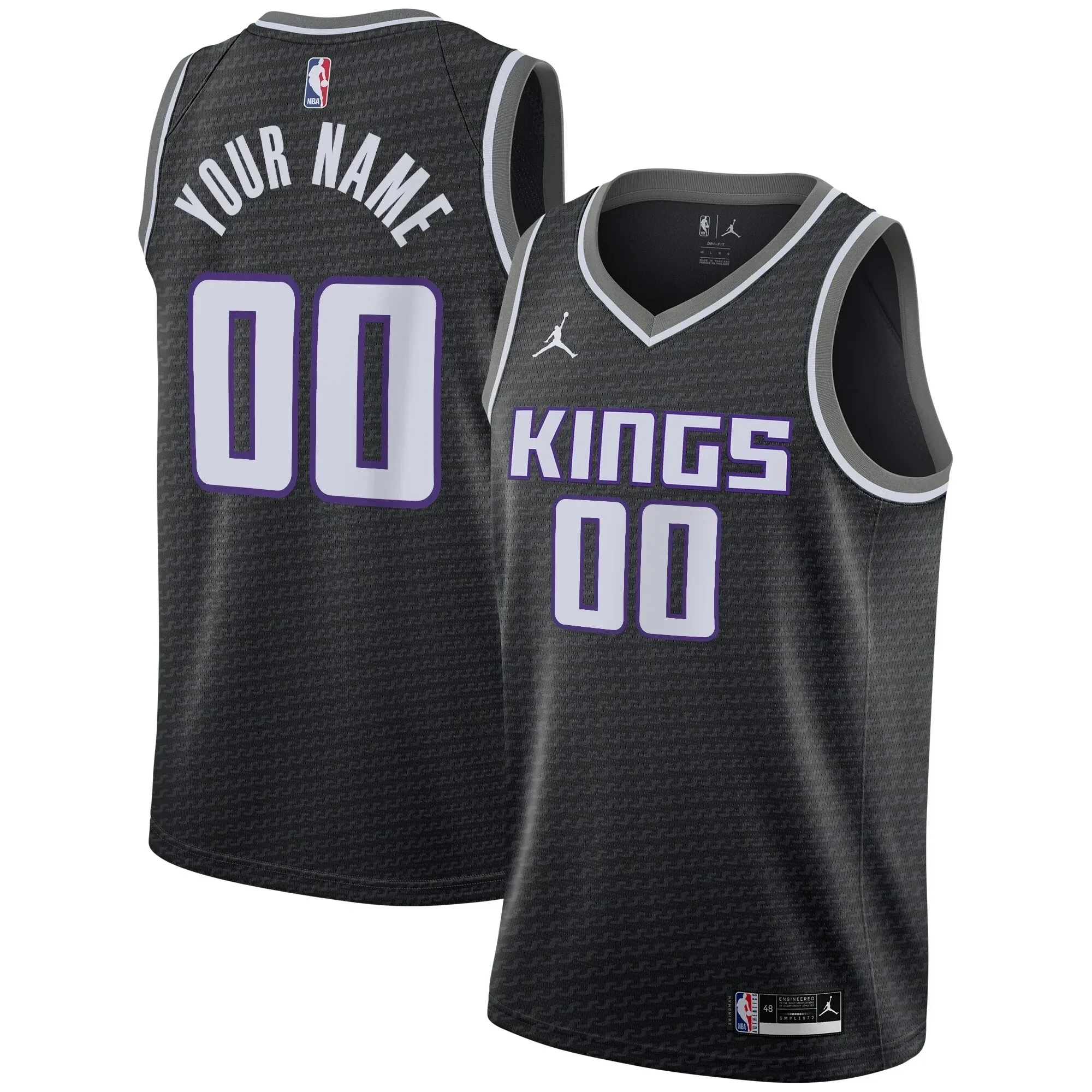 Sacramento Kings Swingman Custom Statement Edition Black NBA Jersey Men's