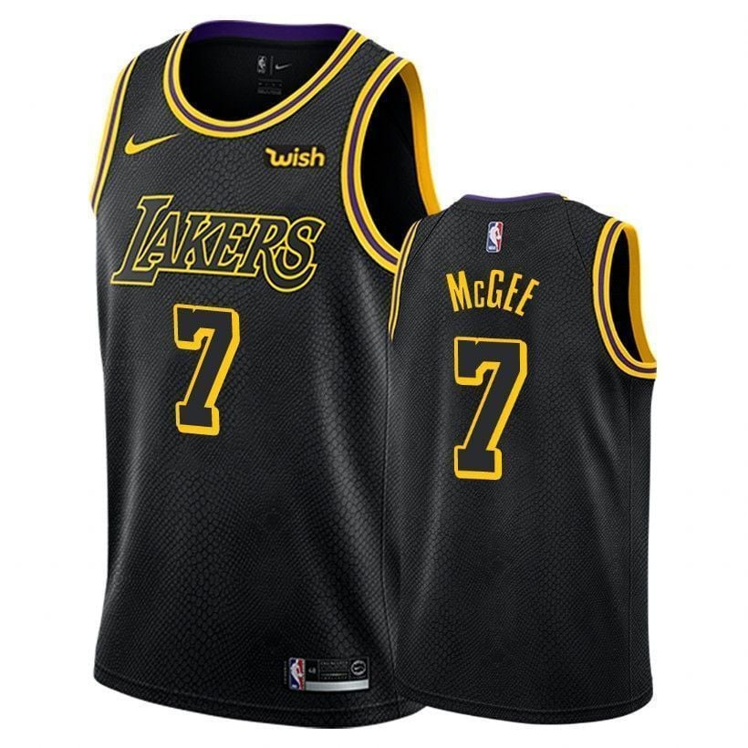 Los Angeles Lakers Javale Mcgee 7 City Black NBA Jersey Men's
