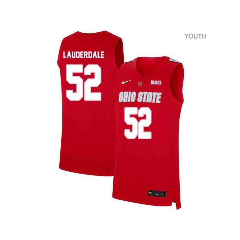 52 Dallas Lauderdale Red Elite Ohio State Buckeyes NCAA Jersey Youth