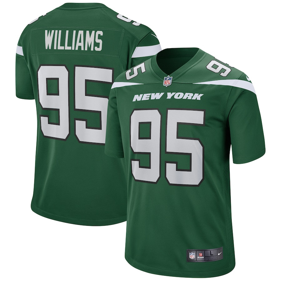 Quinnen Williams 95 New York Jets Game Gotham Green NFL Jersey Men's