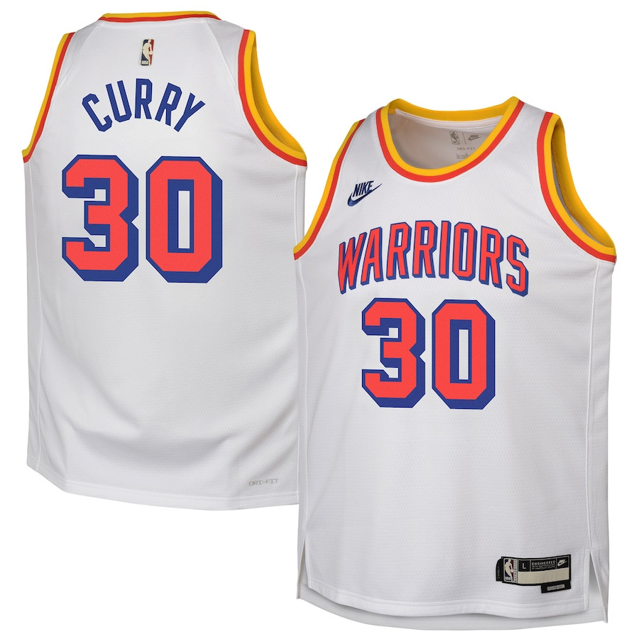 Stephen Curry 30 Golden State Warriors 2024/25 Swingman White Classic Edition NBA Jersey Youth