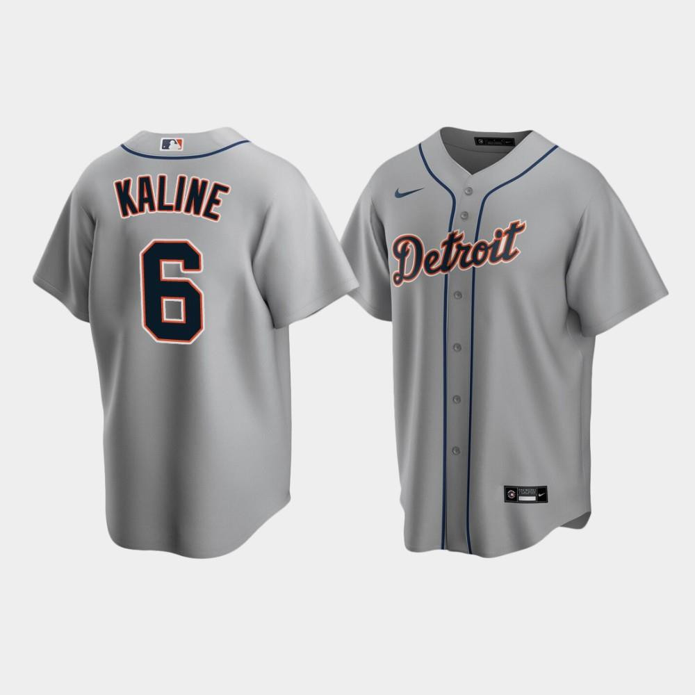 Detroit Tigers 6 Al Kaline Gray Road MLB Jersey Men's