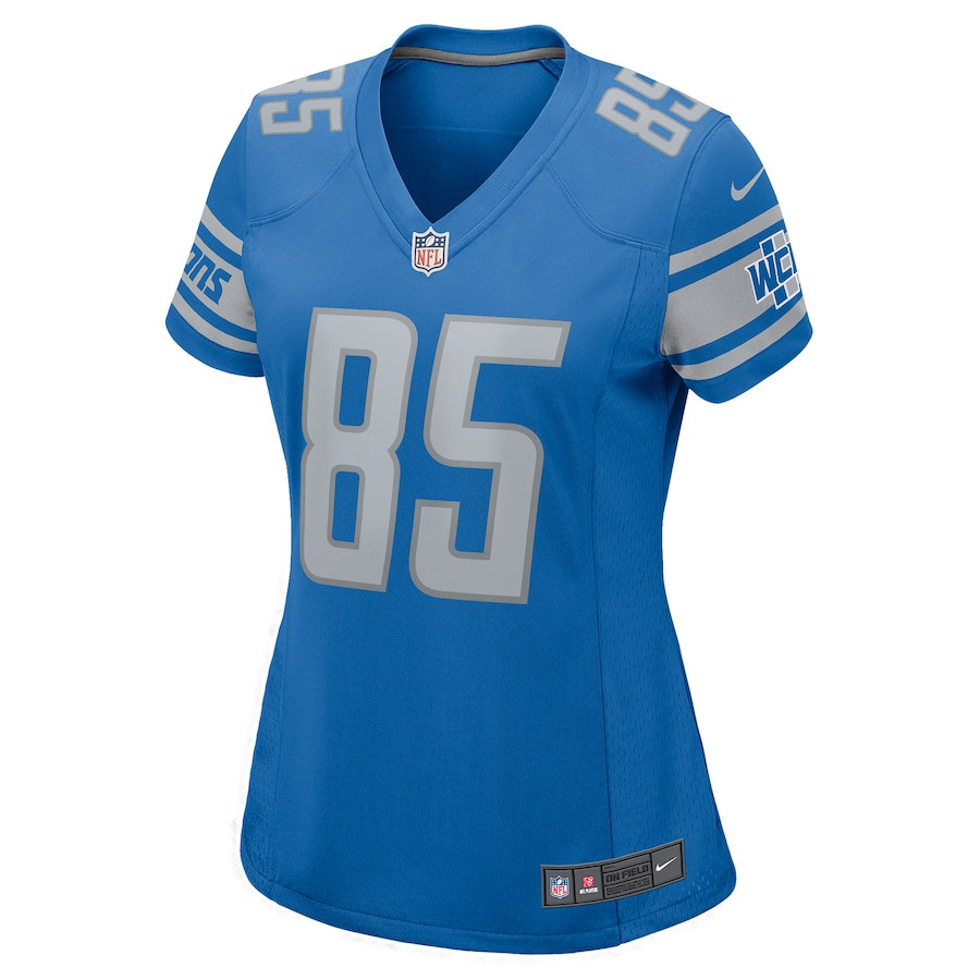 Anthony Firkser 85 Detroit Lions Game Blue NFL Jersey Women's