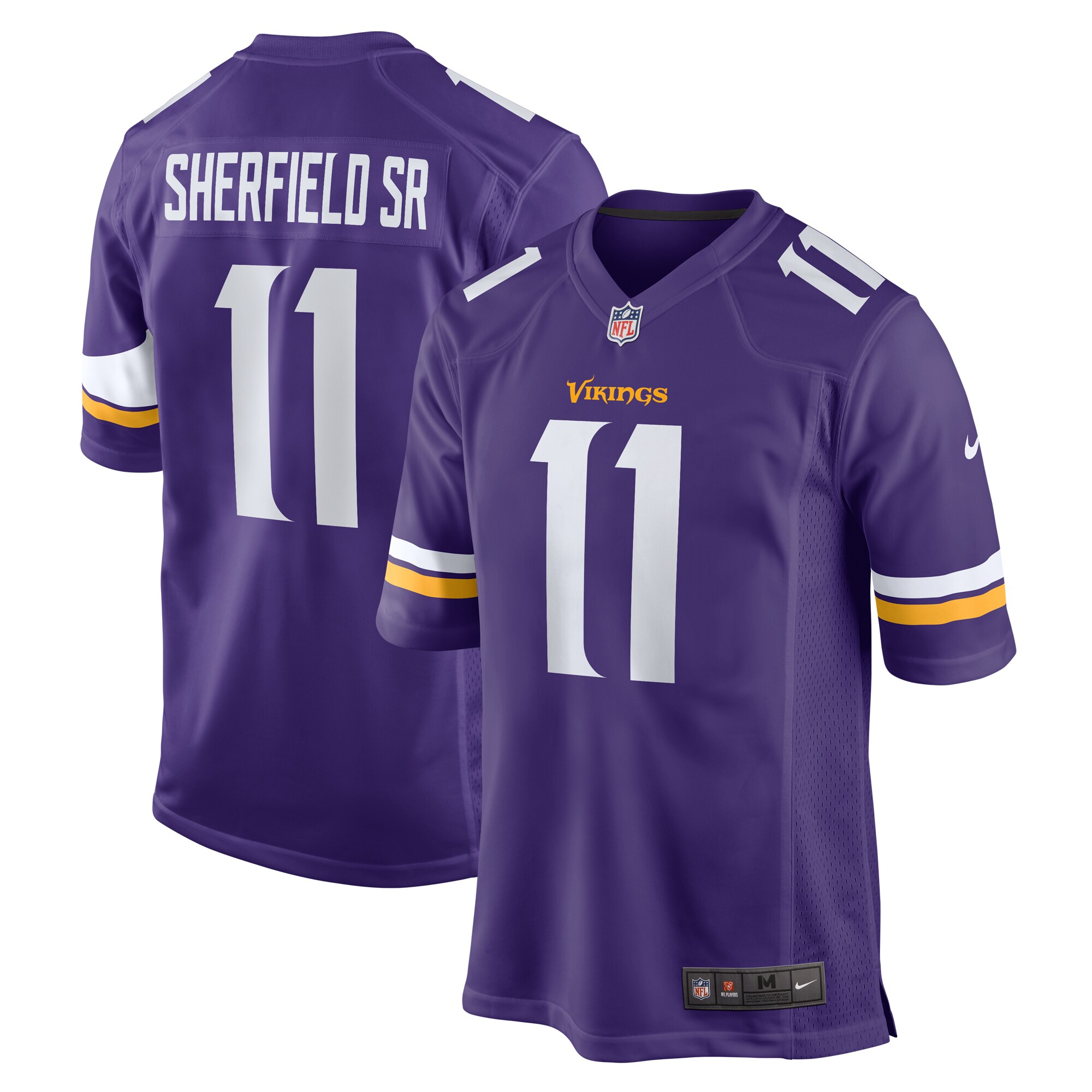 Minnesota Vikings Trent Sherfield Sr. Purple Game NFL Jersey Men's