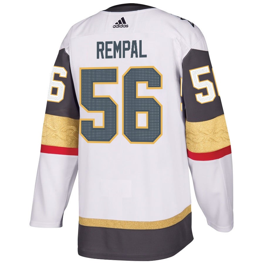 Sheldon Rempal 56 Vegas Golden Knights Stanley Cup 2023 Final Patch Away Breakaway White NHL Jersey Men's