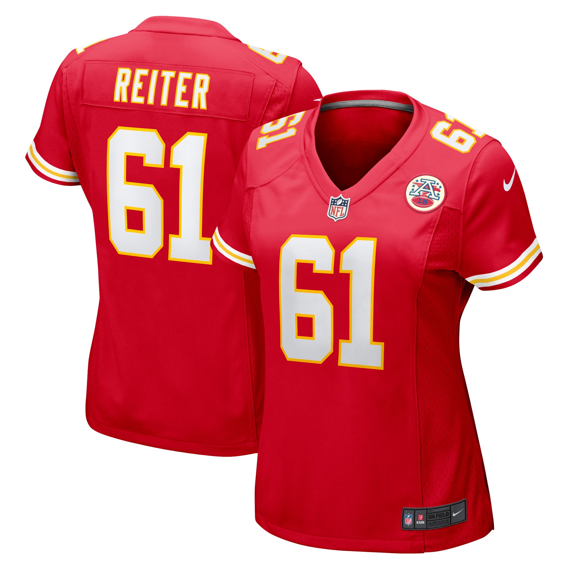 Kansas City Chiefs Austin Reiter Red Game Player NFL Jersey Women's