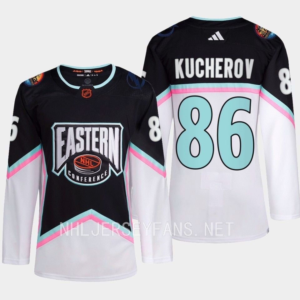 Nikita Kucherov 86 Lightning 2023 All Star Eastern Conference Black NHL Jersey Men's