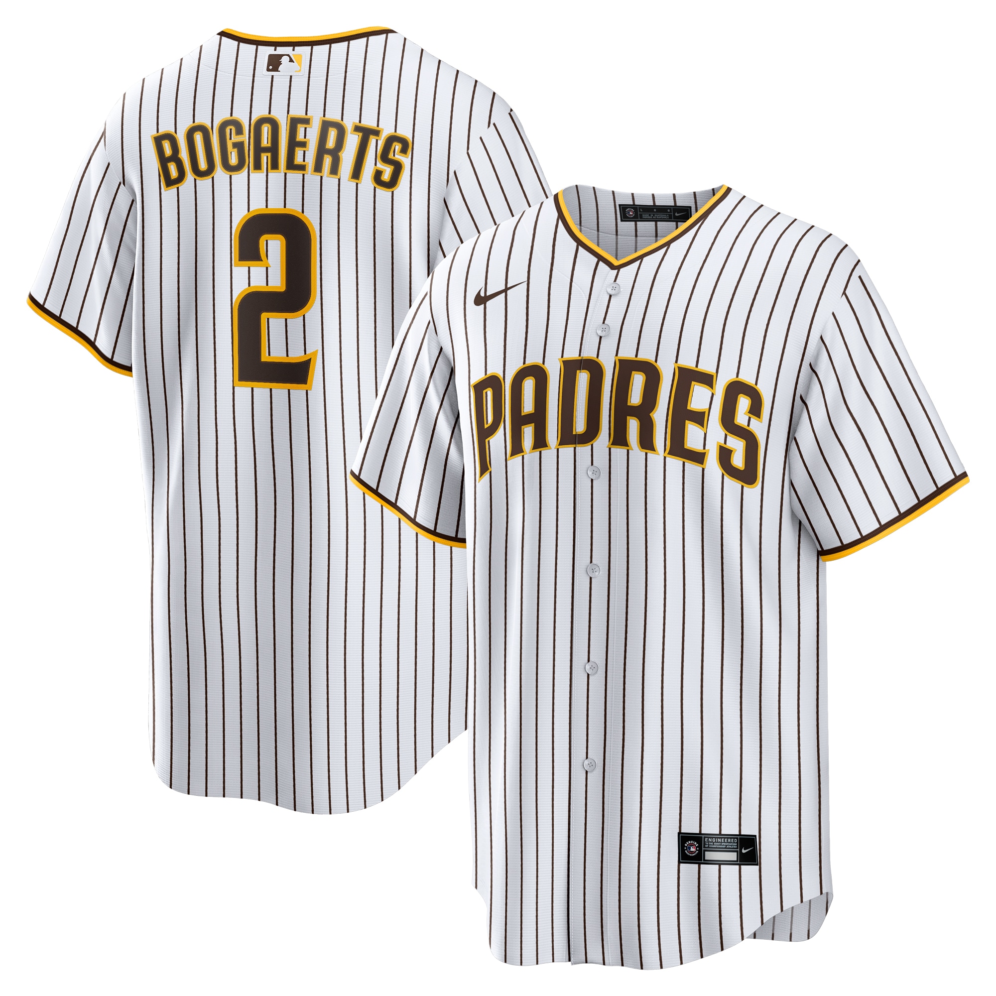 San Diego Padres Xander Bogaerts White/Brown Home Official Player MLB Jersey Men's