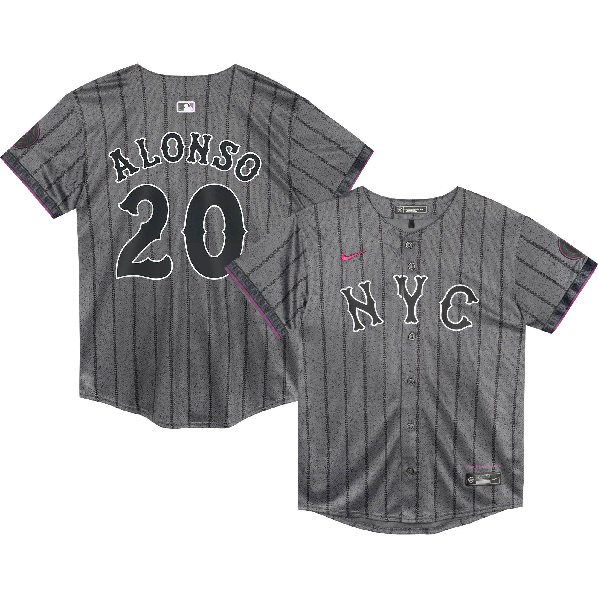 Preschool New York Mets Pete Alonso Graphite 2024 City Connect Limited Player MLB Jersey Men's