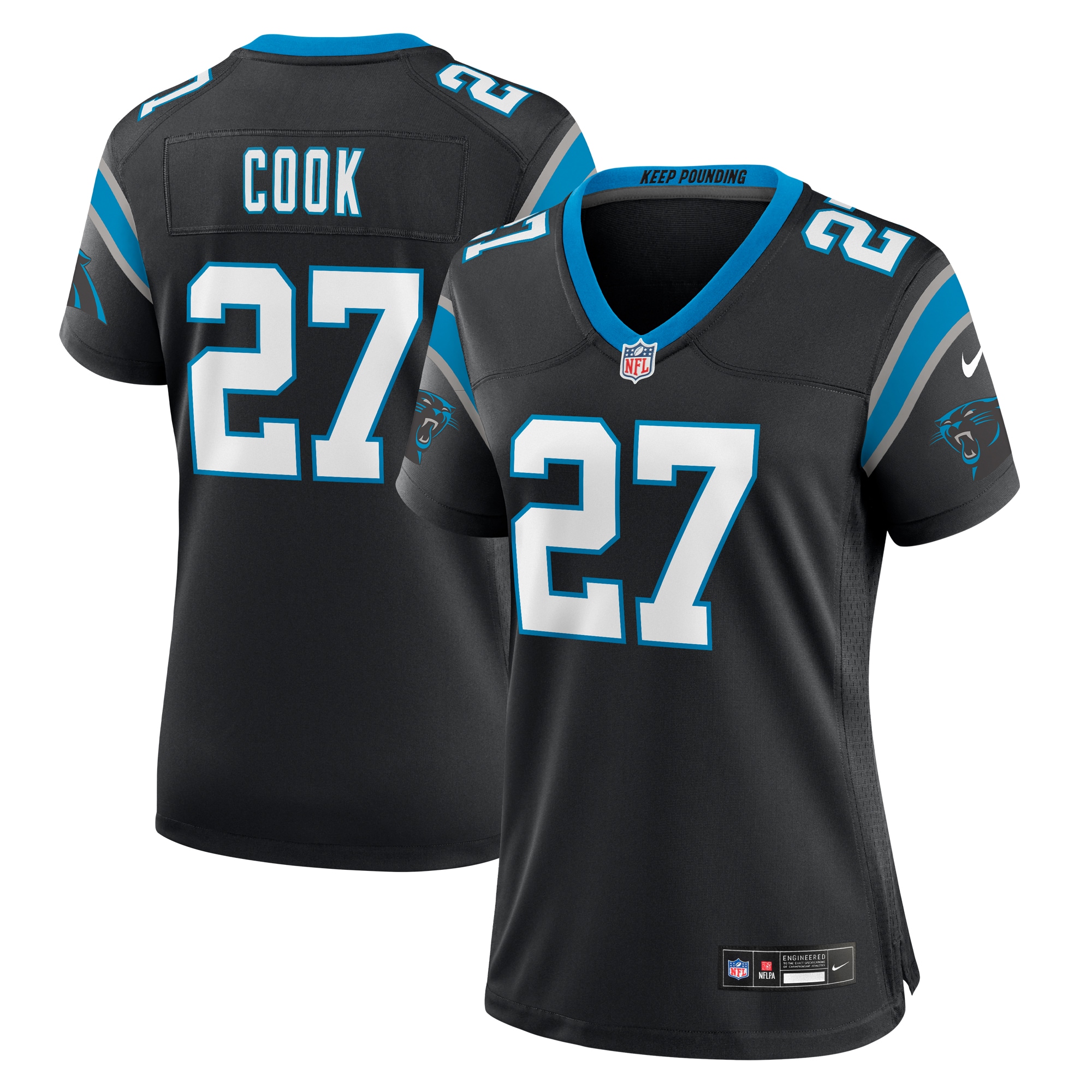 Carolina Panthers Alex Cook Black Game NFL Jersey Women's