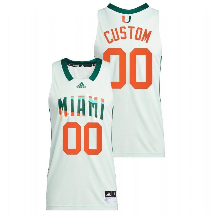 Miami Hurricanes Custom 202 White Honoring Black Excellence NCAA Jersey Men's