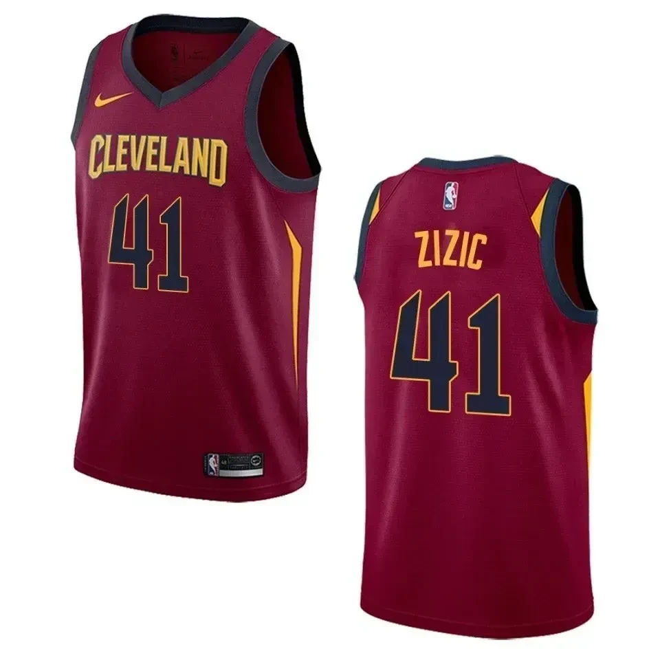 Cleveland Cavaliers 41 Ante Zizic Icon Swingman Maroon NBA Jersey Men's