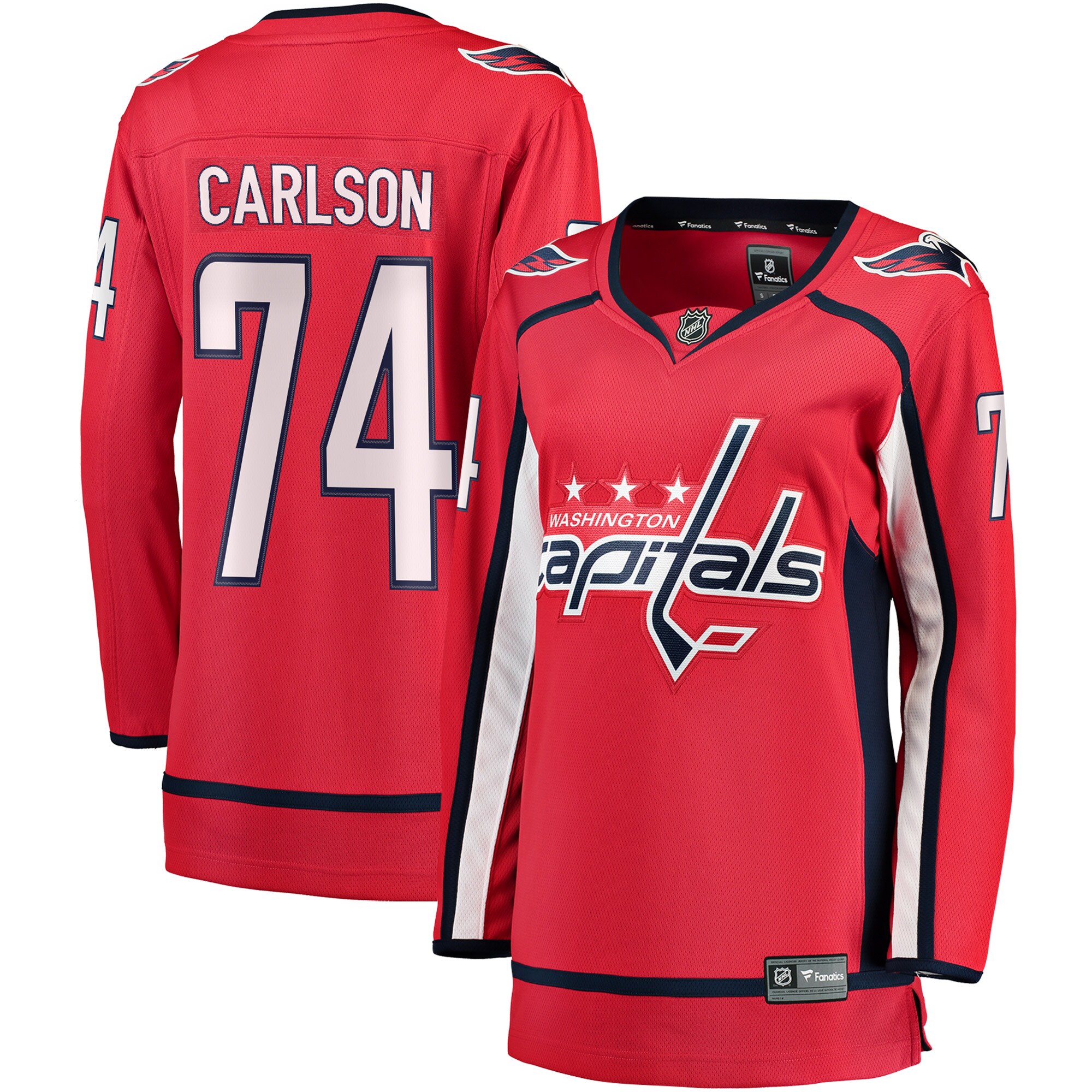 Washington Capitals John Carlson Red Breakaway Player NHL Jersey Women's