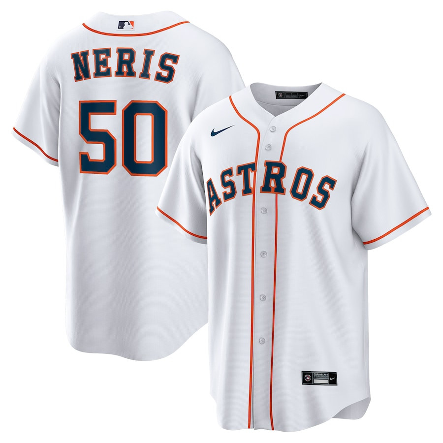 H?ctor Neris 50 Houston Astros Home White MLB Jersey Men's