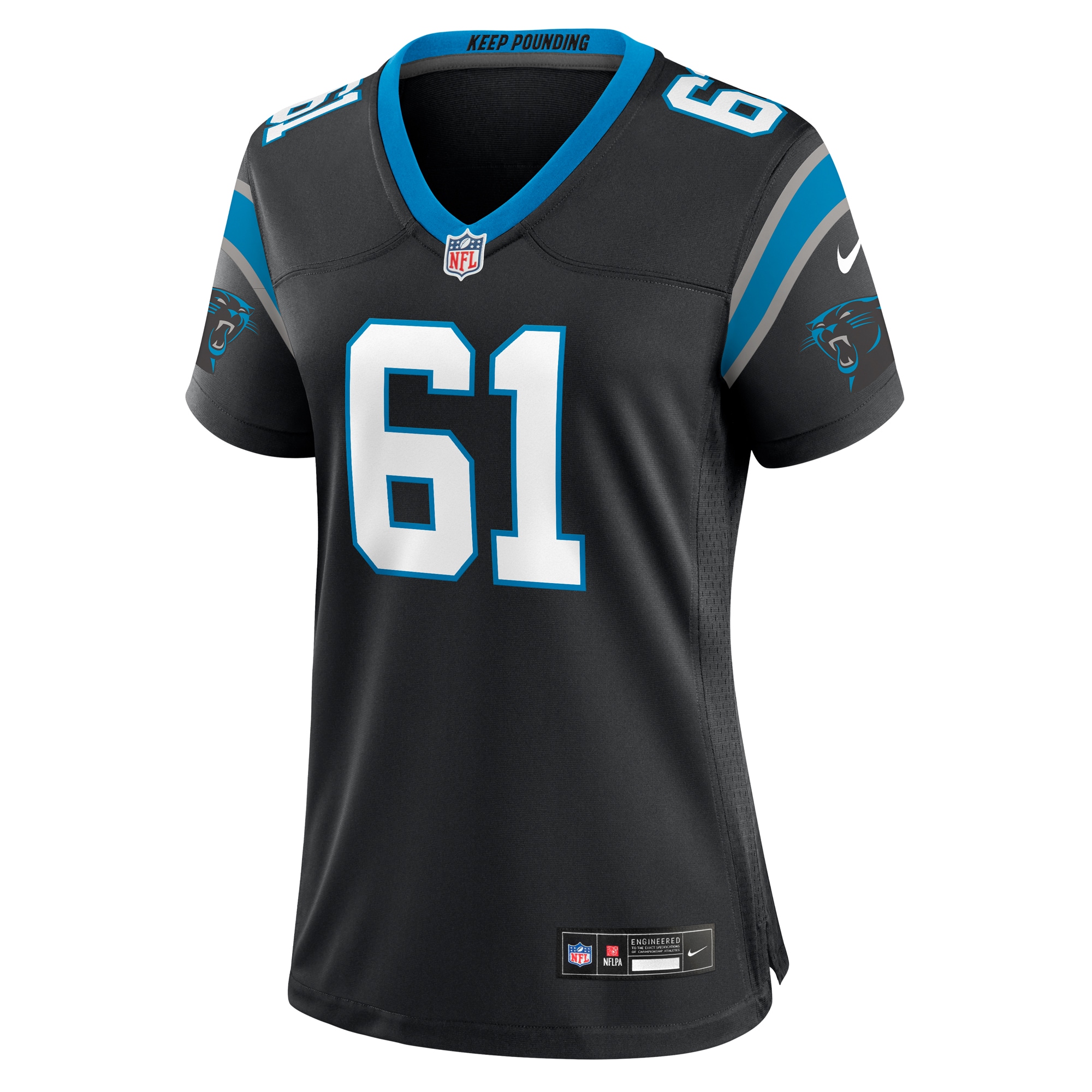 Carolina Panthers Jarrett Kingston Black Game NFL Jersey Women's