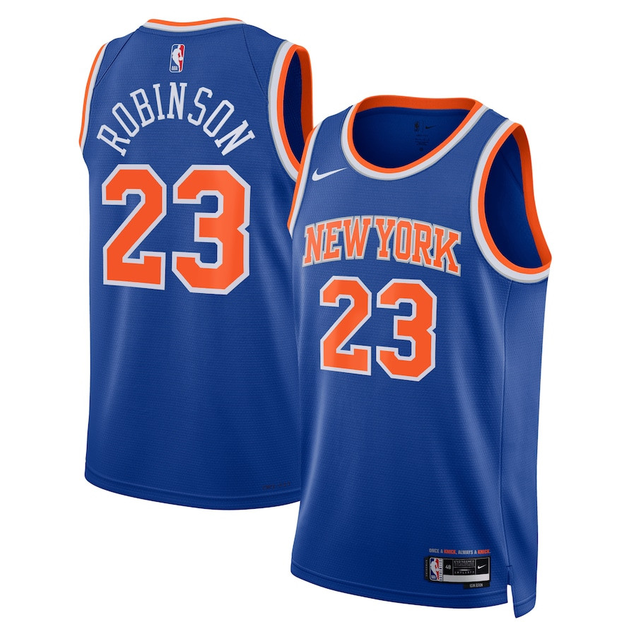 Mitchell Robinson 23 New York Knicks Unisex Swingman Icon Edition Blue NBA Jersey Unisex