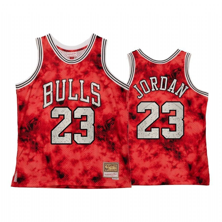 Chicago Bulls Michael Jordan Galaxy Constellation Red Heritage NBA Jersey Men's