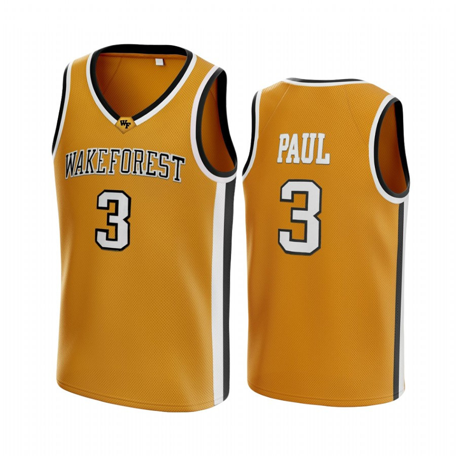 Phoenix Suns Chris Paul 3 Gold College NBA Jersey Men's
